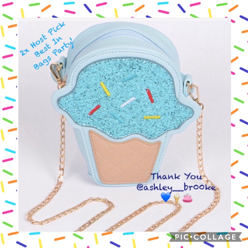 Pink Haley || Blue Ice Cream Cone Bag ||